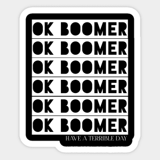 Ok boomer Sticker